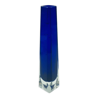 Sommerso Glass Vase from VEB Kunstglas, Germany, 1970s