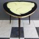 Glass coffee table 1960s Yellow, gold and black glass table top
