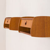 Pair of teak scandinavian nightstands