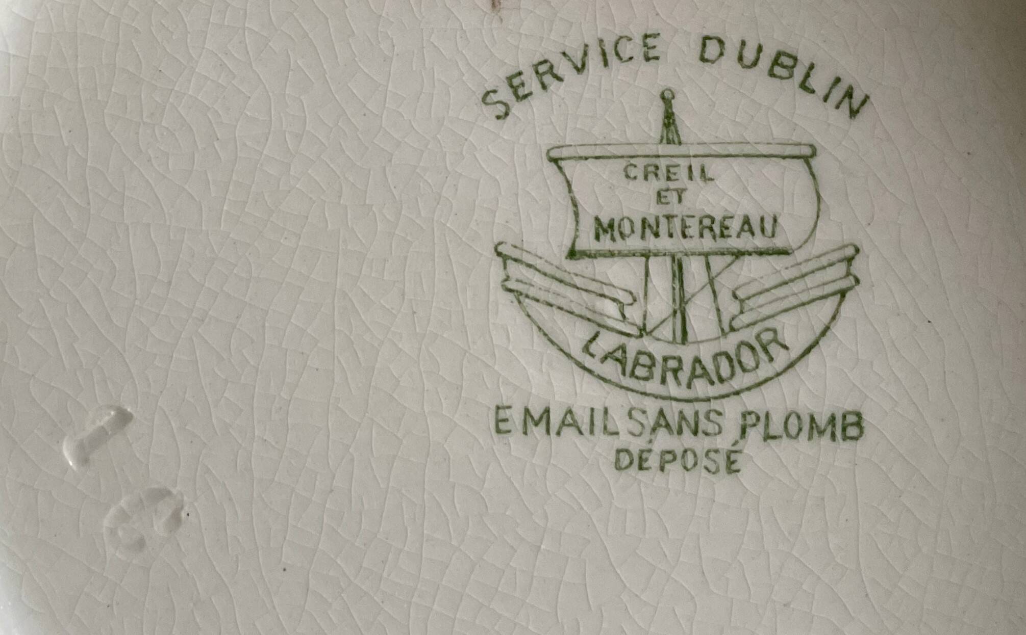 Antique mignardise dish in Creil & Montereau faience