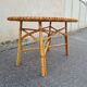 Table basse en rotin années 50