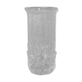 Glass vase made in Fidenza italy décor leaves in art nouveau style