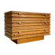 Brutalist chest of drawers in solid elm, Maison Regain, 1970