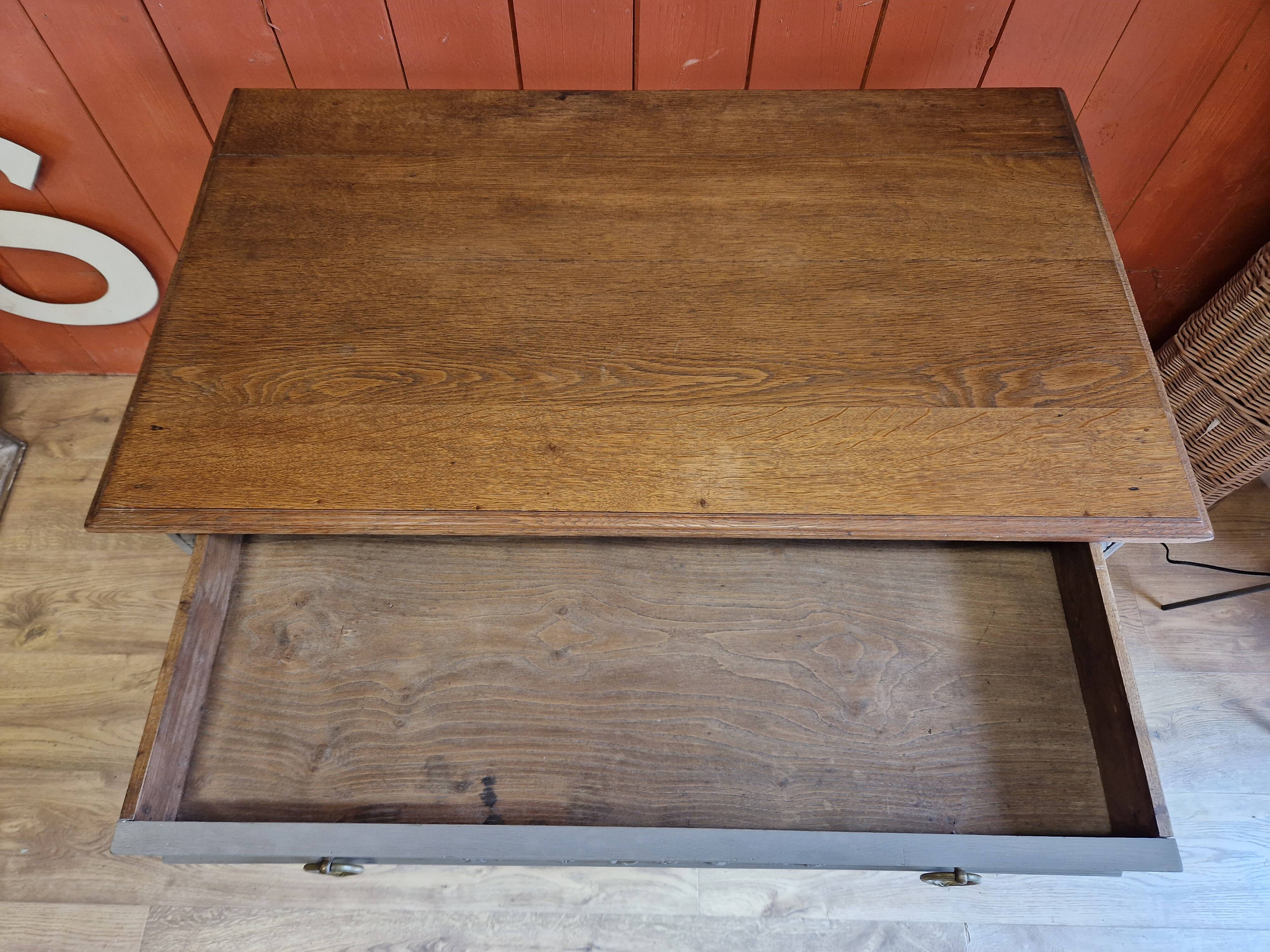 Old desk in chene signed goanvic