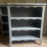 Bibus beech bookcase renovated in gray