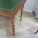 Minister's desk in Louis Philippe style – 2 drawers – cherry wood – green writing pad