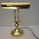 Desk/bank lamp, hinged gilded brass