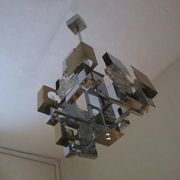 Italian Modern Cubist Chandelier style Sciolari, 1960s
