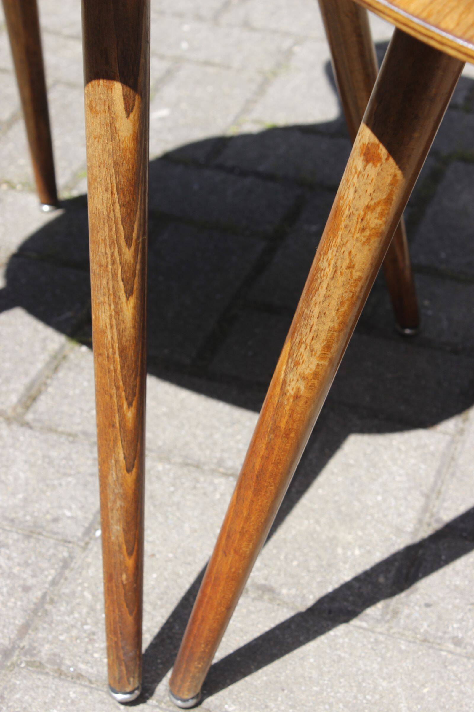 Pair of "Fourmi" bistro chairs Baumann France 1960s