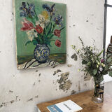 Oil painting on canvas flowers