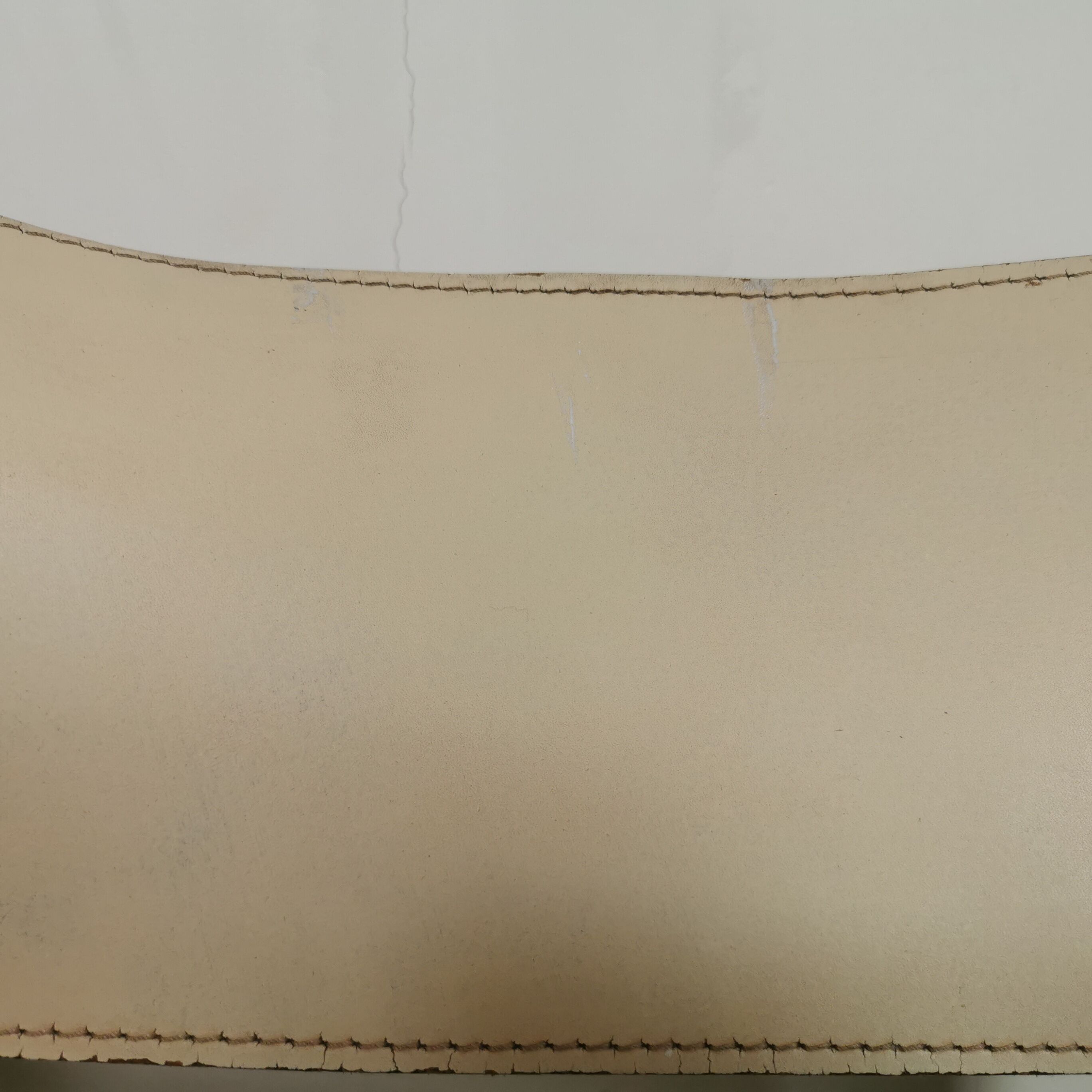 Series of 4 wooden and leather chairs