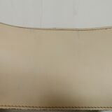 Series of 4 wooden and leather chairs