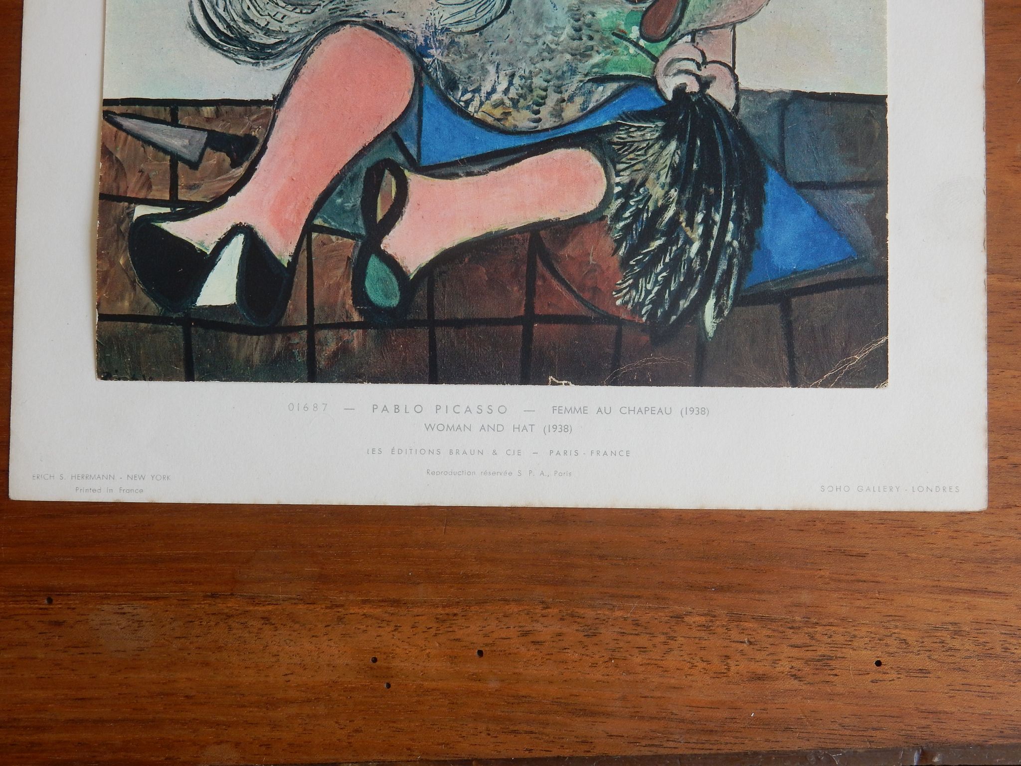 Picasso Woman with a Reproduction Hat Editions Braun - Paris