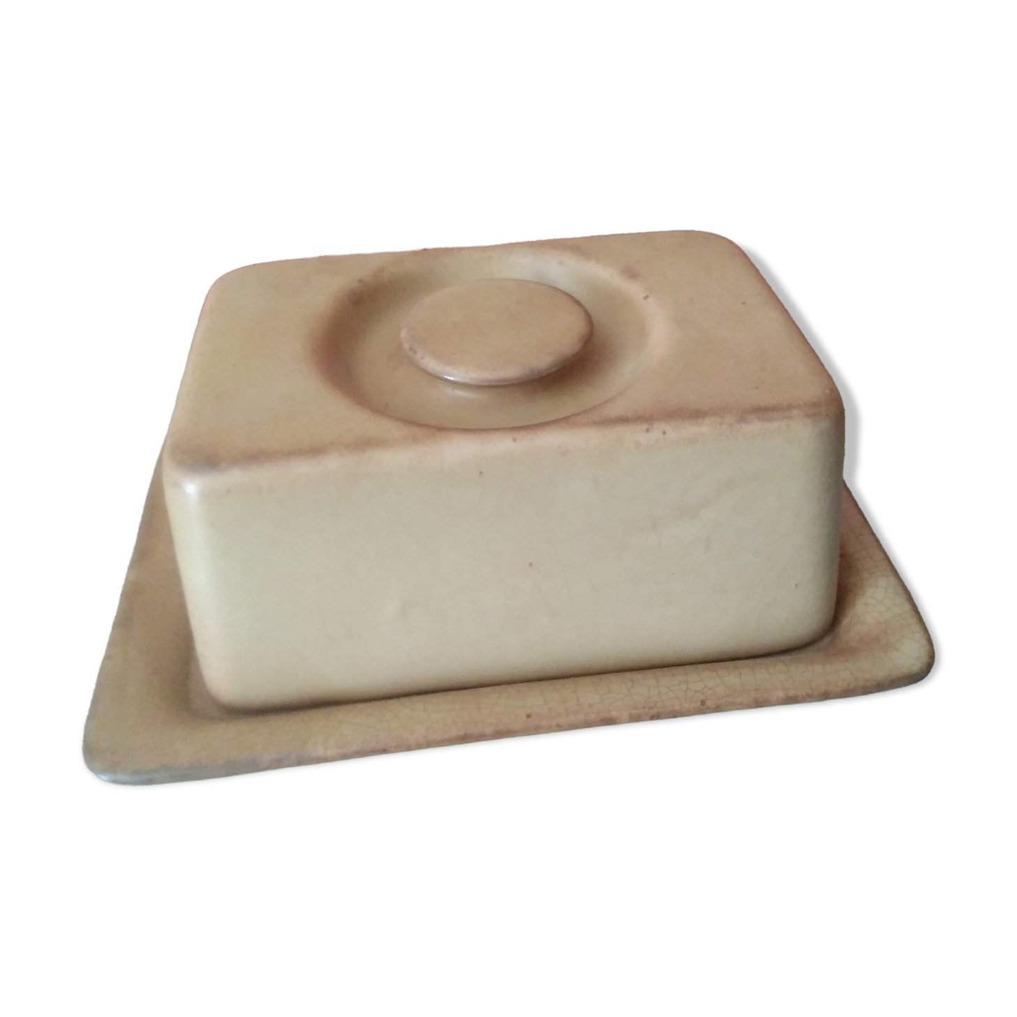Stoneware butter dish