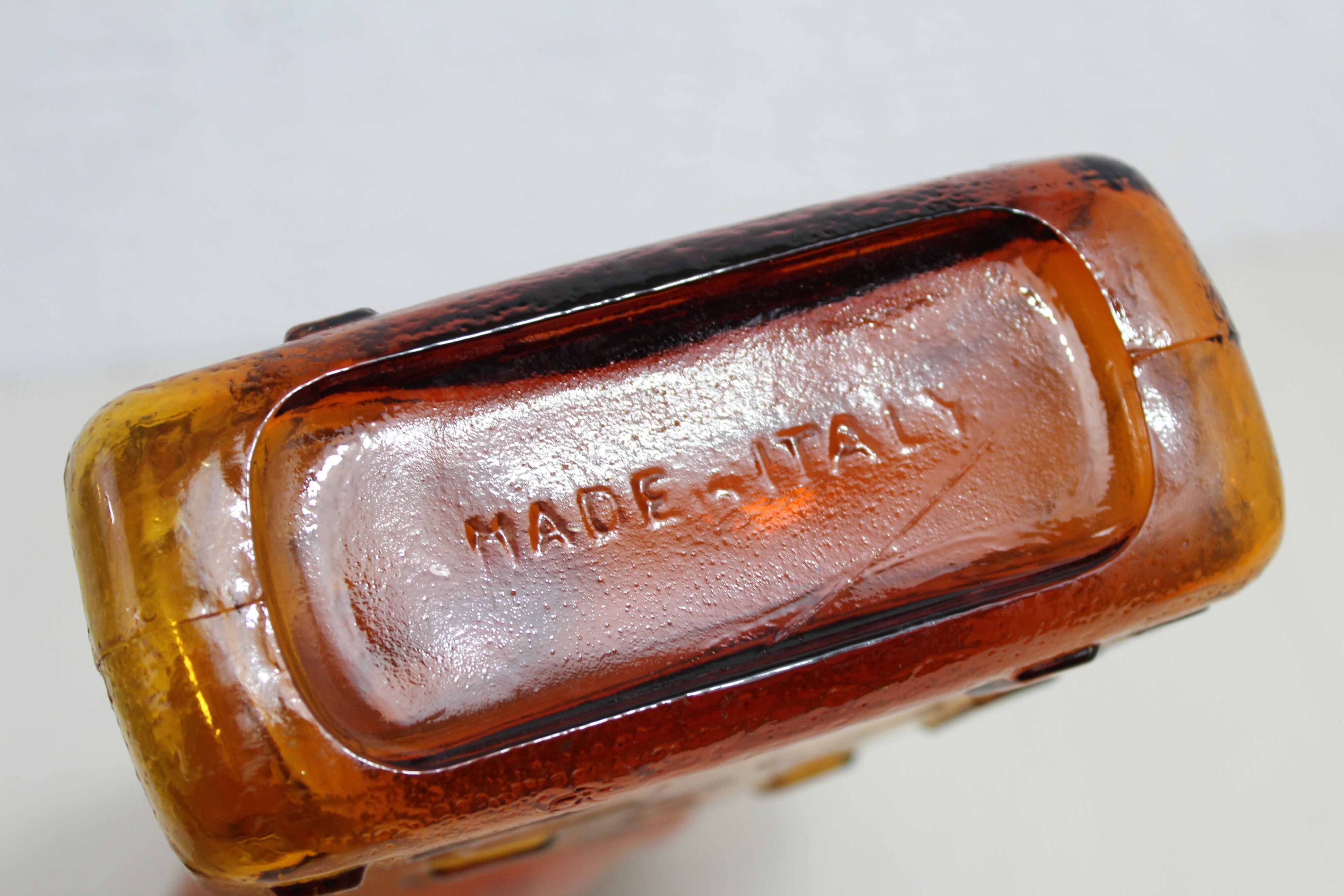 Empoli amber glass carafe, Italy 1960