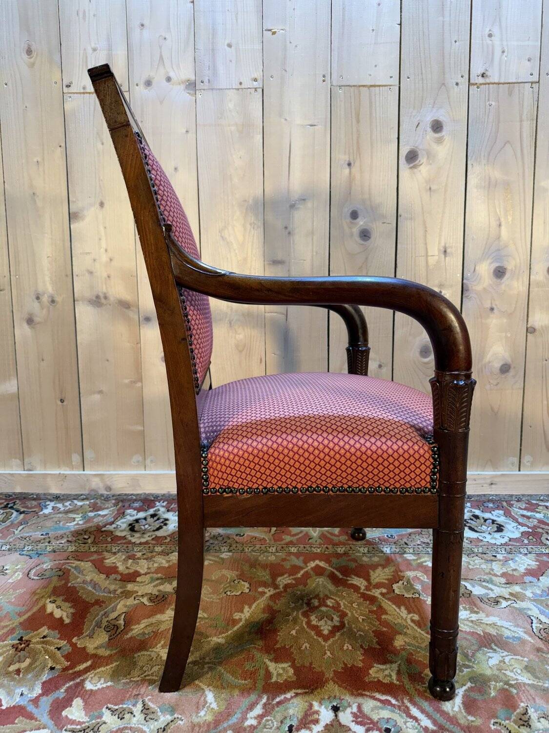 Empire period armchair in mahogany