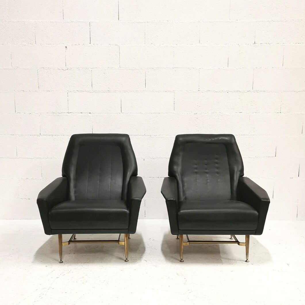 Pair of armchairs by Guy Besnard 1960