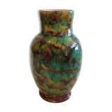 Vintage ceramic terracotta vase enamels