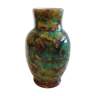 Vintage ceramic terracotta vase enamels