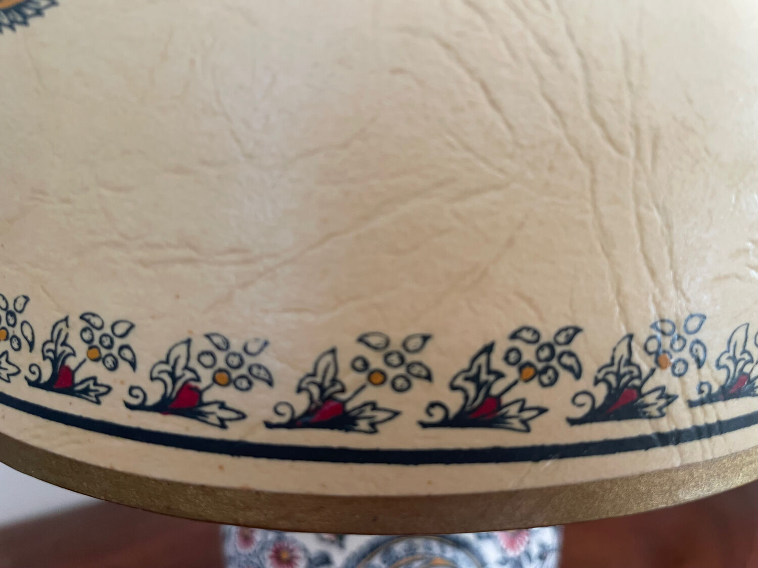 Old earthenware lamp from Gien