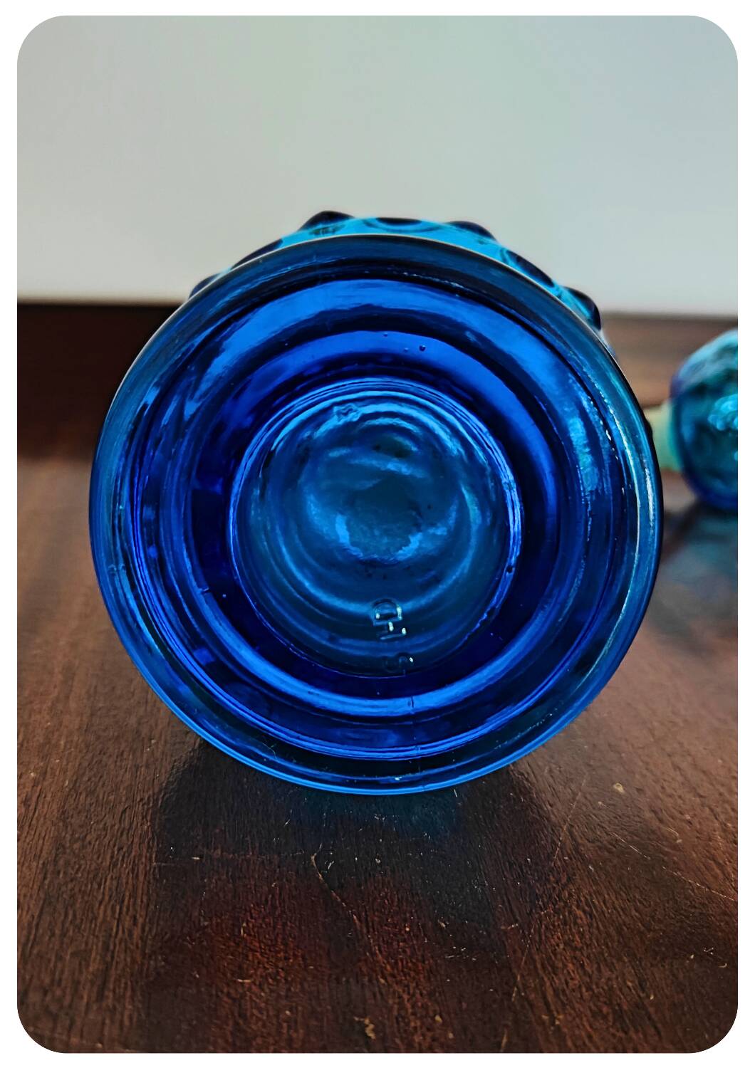 Carafe / Bouteille Empoli Bleue Vintage avec bouchon