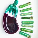 Eggplant set in slurry