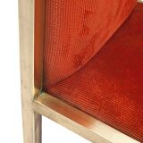 4 Italian brass chairs