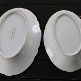 Lot de deux plats ovales en faïence