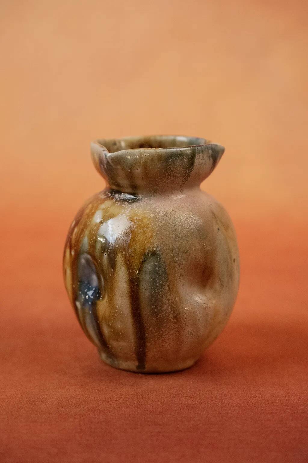 Small Art Nouveau vase in flamed glazed stoneware by Charles Greber