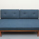 1950s daybed in cherrywood, fresh fabric, WK Furnitures