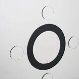 large decorative relief mirror 1980