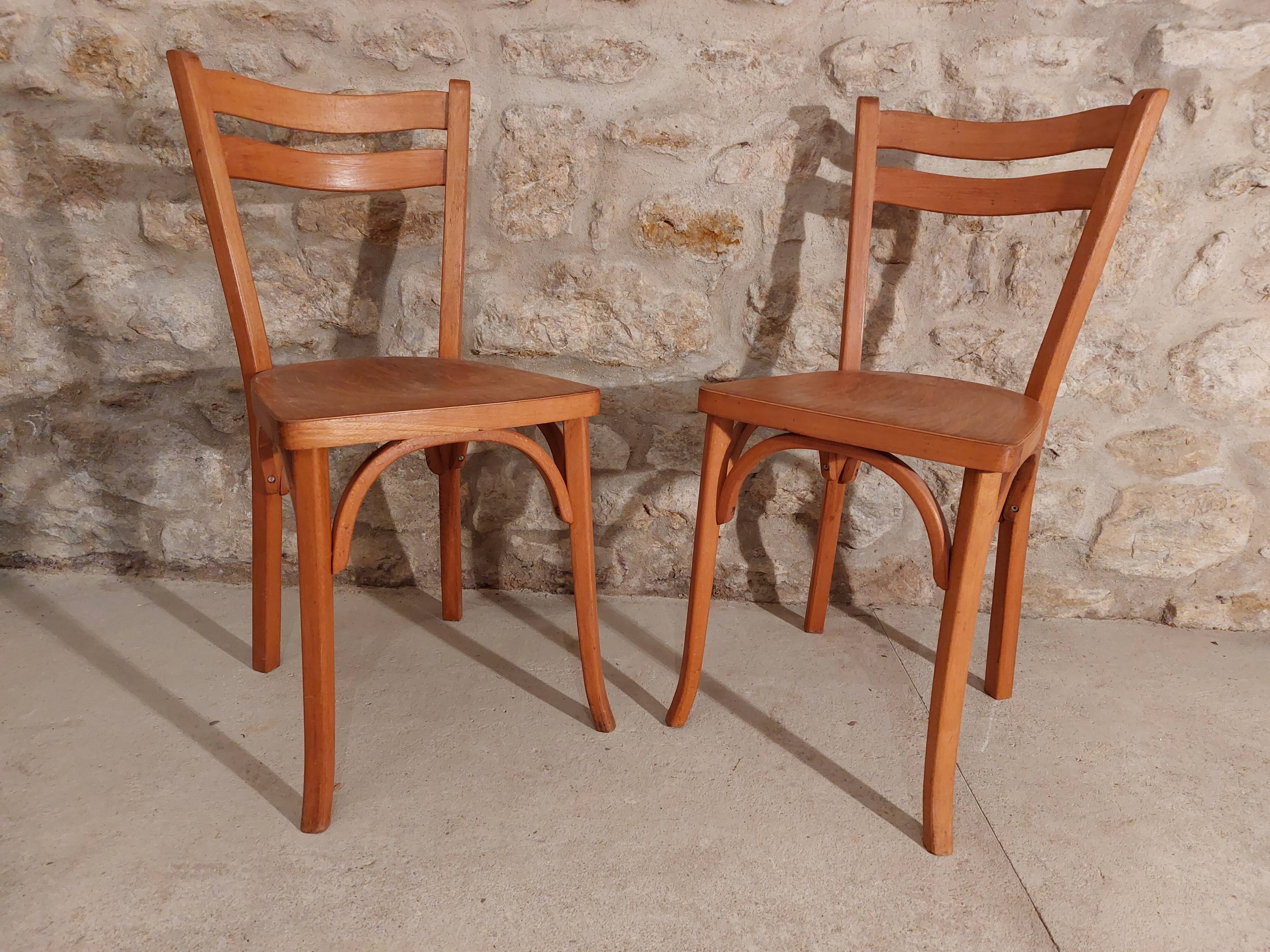 Pair of bistro chairs 50s