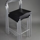 Six Stackable Hi-Glob Philippe Starck Bar Stools for Kartell, Italy, 1993