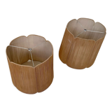 Pair of Mustard String Lampshades