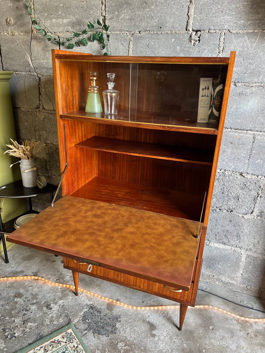 Vintage display cabinet secretary