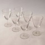 Set of 6 chiseled glasses, 2 sizes
