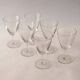 Set of 6 chiseled glasses, 2 sizes
