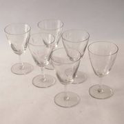 Set of 6 chiseled glasses, 2 sizes