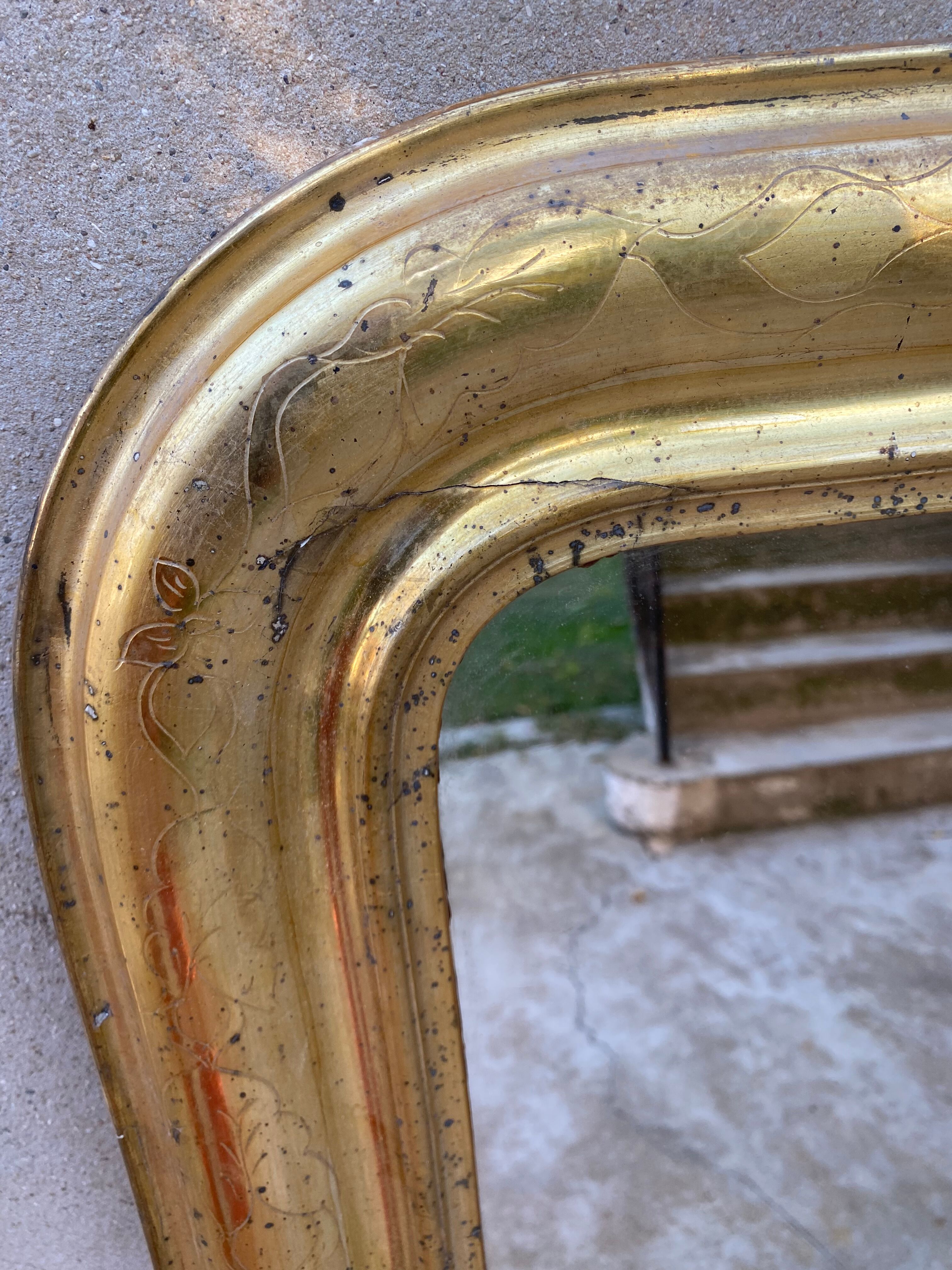 Mirror louis Philippe gilded 108 x71