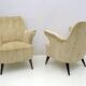Pair of Nino Zoncada Mid-century Modern Chenille Velvet by Cassina Armchair