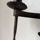 Wrought iron candle holders 1900 brutalist sconces
