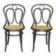 2 KOHN N°35 Art Nouveau bistro chairs -1875- recently hand-caned