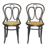 2 KOHN N°35 Art Nouveau bistro chairs -1875- recently hand-caned