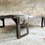 Industrial coffee table steel pallet table