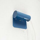 Light blue perforated metal suspension by Abo Randers, Danish postmodern, 1980s.