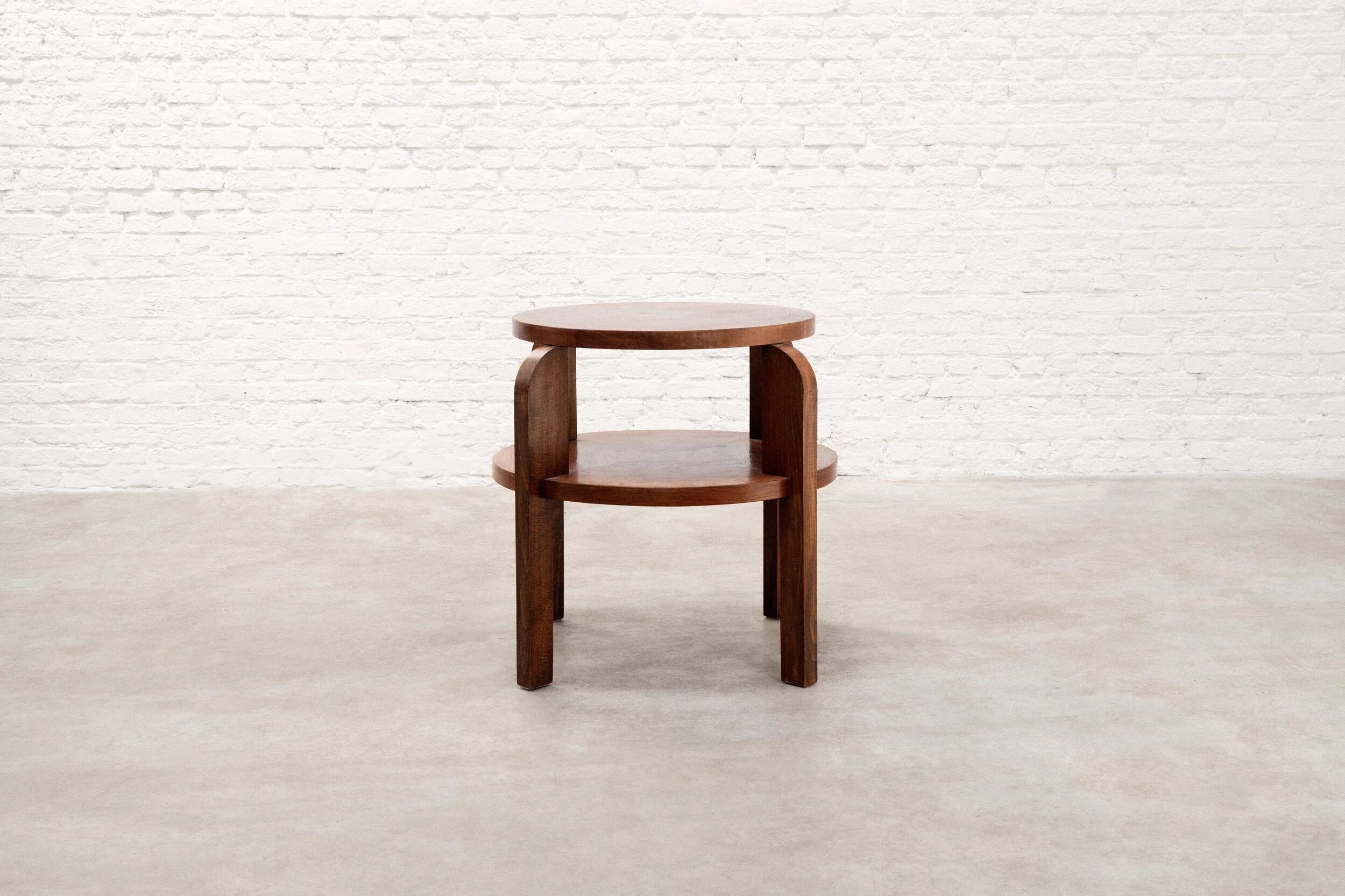 French Art Deco two-tier side table, c. 1930s