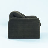 Rare Green Striped Maralunga chair by Magistretti for Cassina, Italy,