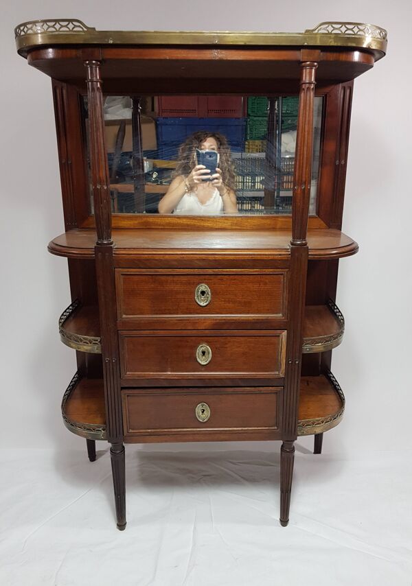 Meuble demi-lune style Louis XVI fin 19ème