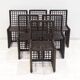 Ensemble de six chaises Afra et Tobia Scarpa en bambou et rotin