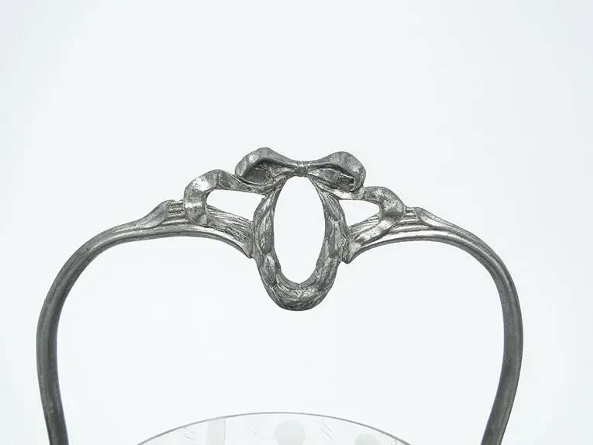 Art Nouveau sugar bowl, silver-plated brass, Poland, 1920s